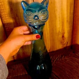Vintage cat decanter
